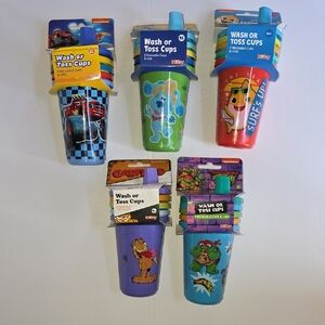 Nuby Nickelodeon Wash Or Toss Cups, 3pk